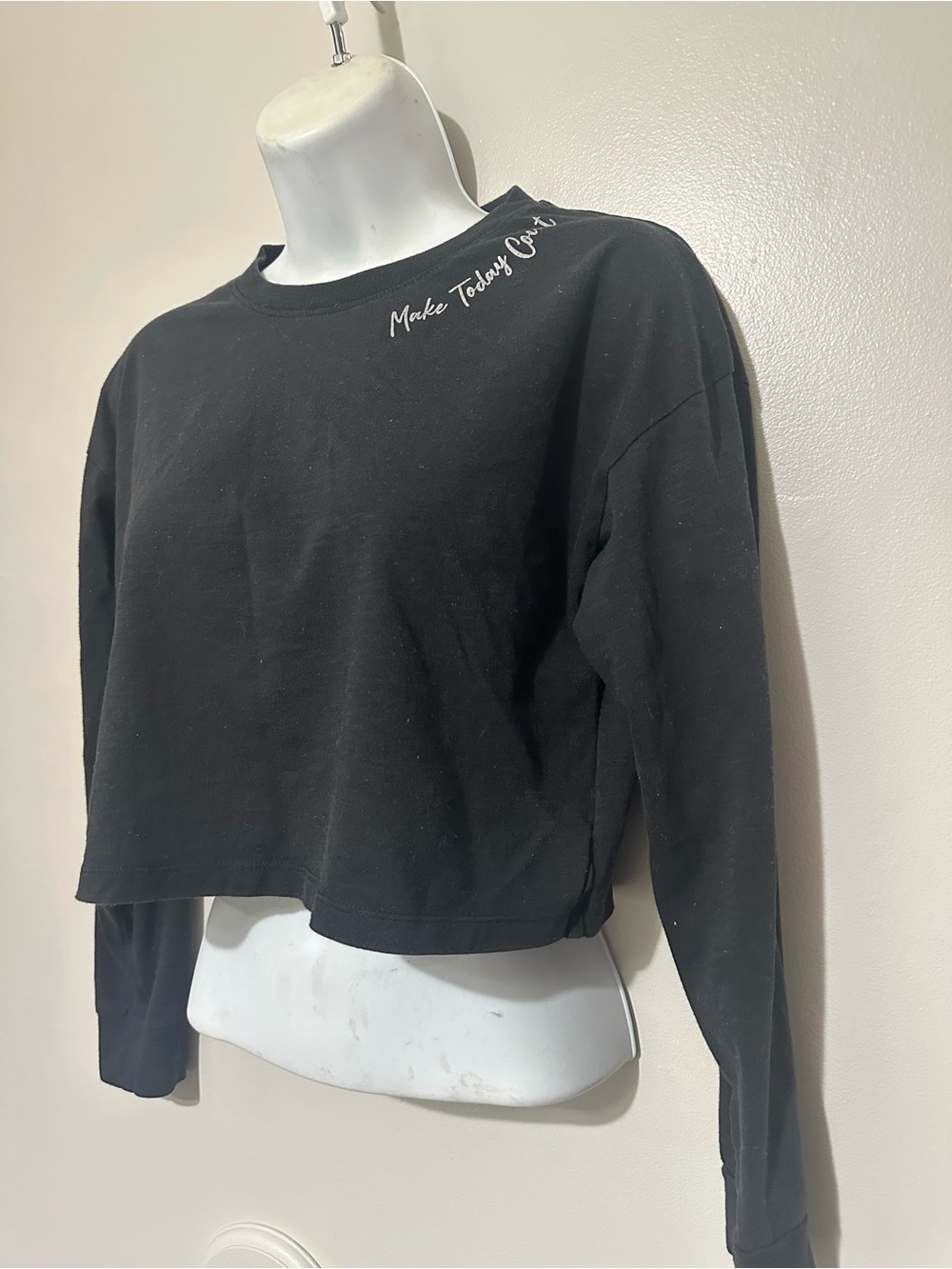 Athletic Works Black Crewneck Sweatshirt Size XL (14‑16) Make Today Count